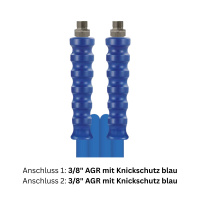 Hochdruckschlauch DN8 2SC Dynaflex365+ Blau | 420 bar | 3/8" AGR – passend für Nilfisk