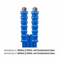 Hochdruckschlauch DN08 2SN Blau glatt | 400bar | M18x1,5 DKOL - beidseitig
