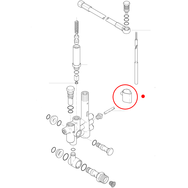 Nilfisk Halter für Durchflusssensor – Original Ersatzteil