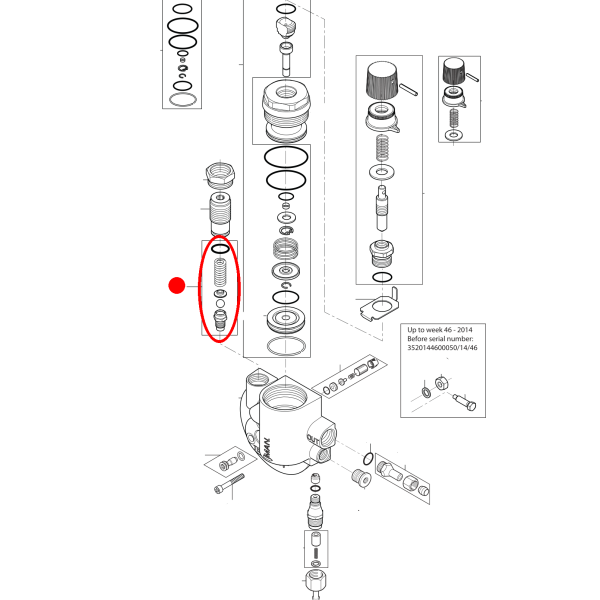 Nilfisk Sicherheitsventil - Reperatursatz / SAFETY VALVE REP.KIT