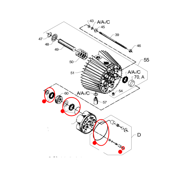Nilfisk Dichtungssatz reduziert KEW-03-Pumpe - REP.KIT
