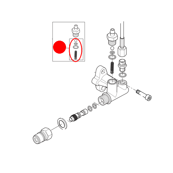 Nilfisk Rückschlagventil Reparatursatz NA5 PA / Non Return Valve Repair Kit NA5 PA