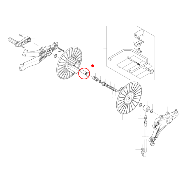 Nilfisk Achse für Schlauchtrommel – Hose Reel Axle Original Ersatzteil
