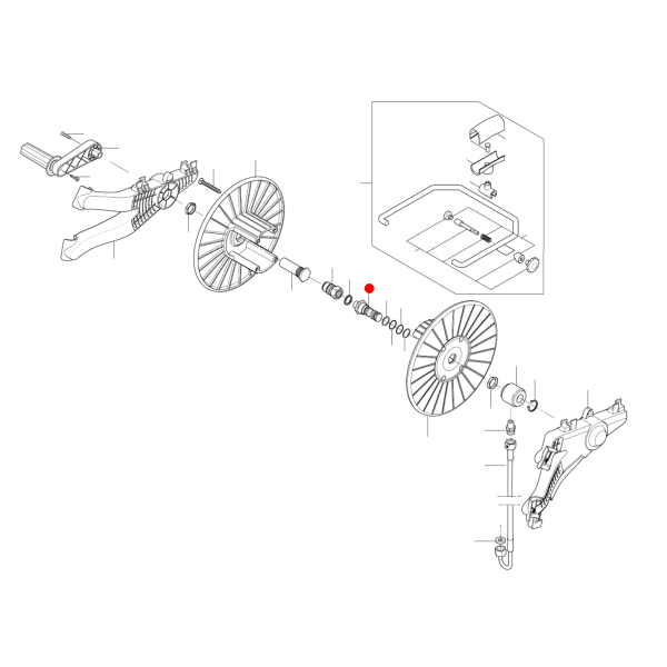 Nilfisk Anschlussstück / Swivel Screw for Hose Reel