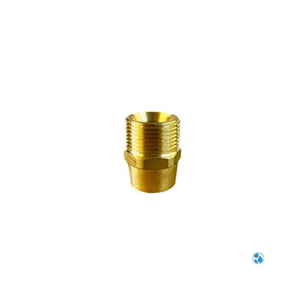 Gegennippel M22x1,5 AG auf 1/4" IG – Messing, bis 400 bar