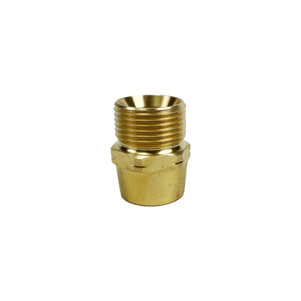 Gegennippel M21x1,5 AG auf 1/4" IG – Messing, bis 400 bar