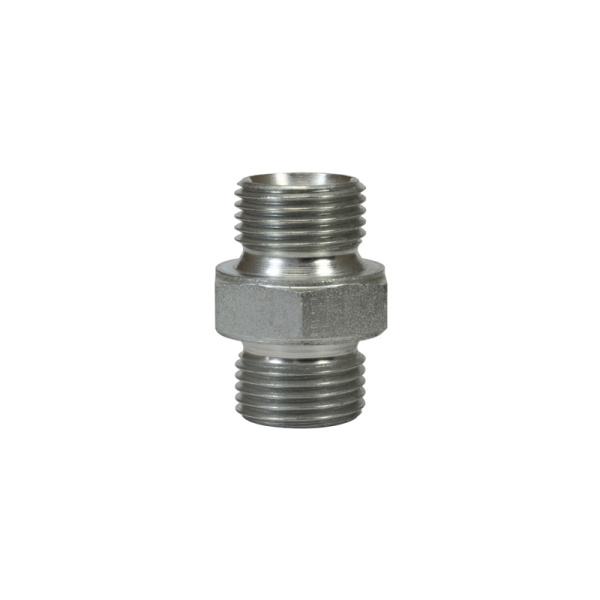 Doppelnippel 1/4" AG auf 1/4" AG – Stahl verzinkt, bis 500 bar