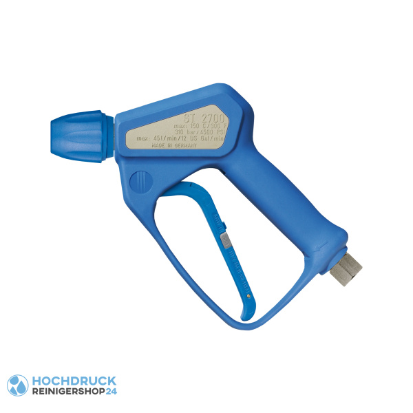 Hochdruckpistole Suttner ST-2700, Eingang 3/8" IG drehbar, Ausgang KW-Kupplung, blau