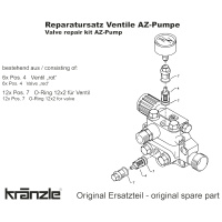 Kränzle Rep.-Satz Ventile  AZ-Pumpe (rot)