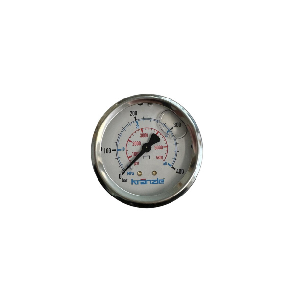 Kränzle Manometer 0-400 Bar Ø 63 mm 1/4" AG hinten