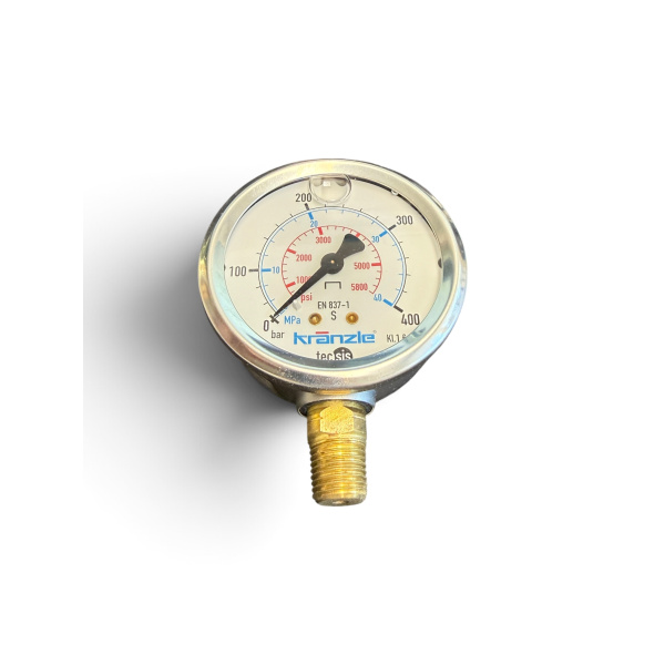 Kränzle Manometer 0-400 Bar Ø 63 mm 1/4" AG unten